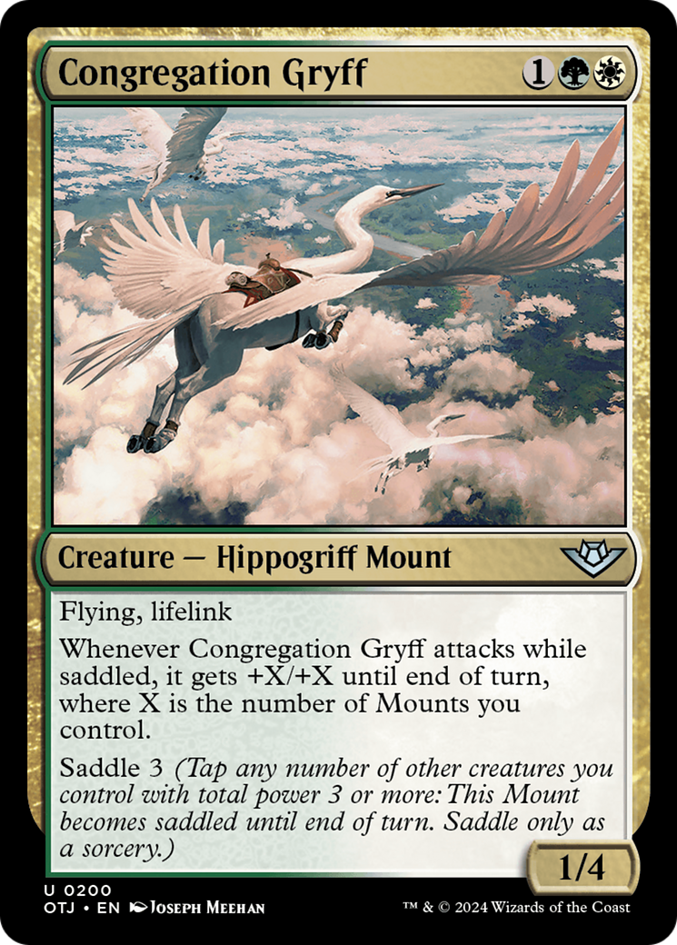 Magic: The Gathering - Congregation Gryff Foil - Outlaws of Thunder Junction