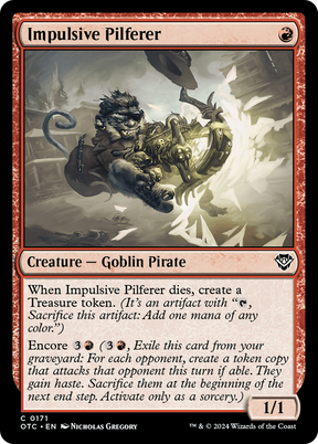 Magic: The Gathering - Impulsive Pilferer - Outlaws of Thunder Junction Commander