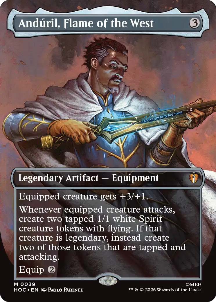 Magic: The Gathering - Andúril, Flame of the West Foil - The Hobbit Eternal