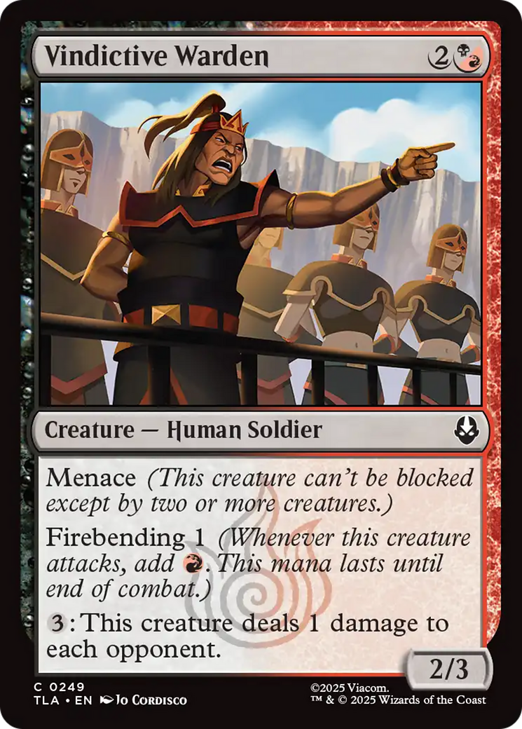 Magic: The Gathering - Vindictive Warden Foil - Avatar: The Last Airbender