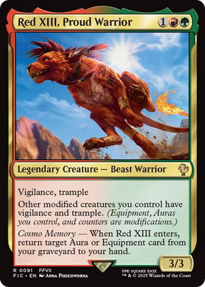 Magic: The Gathering - Red XIII, Proud Warrior - Final Fantasy Commander