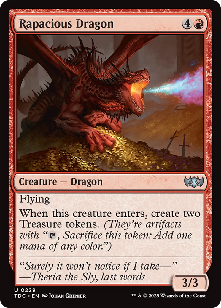 Magic: The Gathering - Rapacious Dragon - Tarkir: Dragonstorm Commander