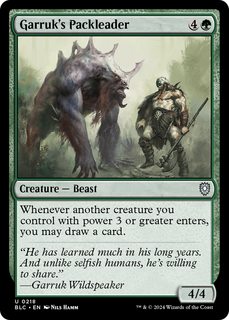 Magic: The Gathering - Garruk's Packleader - Bloomburrow Commander