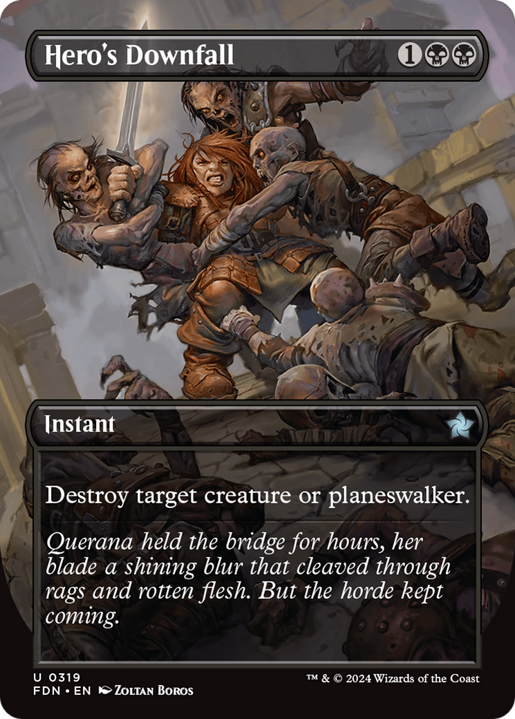 Magic: The Gathering - Hero's Downfall Foil - Foundations