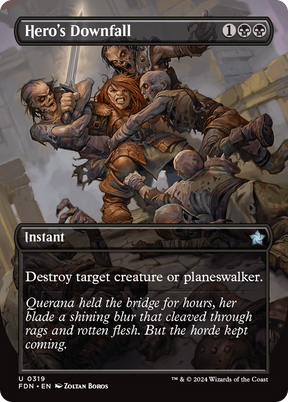 Magic: The Gathering - Hero's Downfall Foil - Foundations