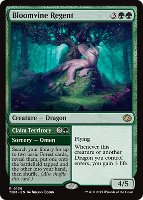 Magic: The Gathering - Bloomvine Regent // Claim Territory - Tarkir: Dragonstorm