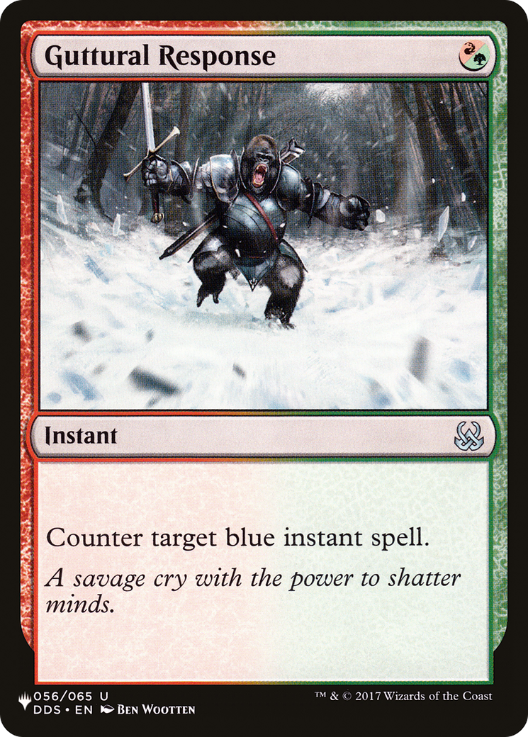 Magic: The Gathering - Guttural Response - The List