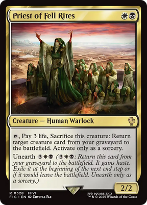 Magic: The Gathering - Priest of Fell Rites - Final Fantasy Commander