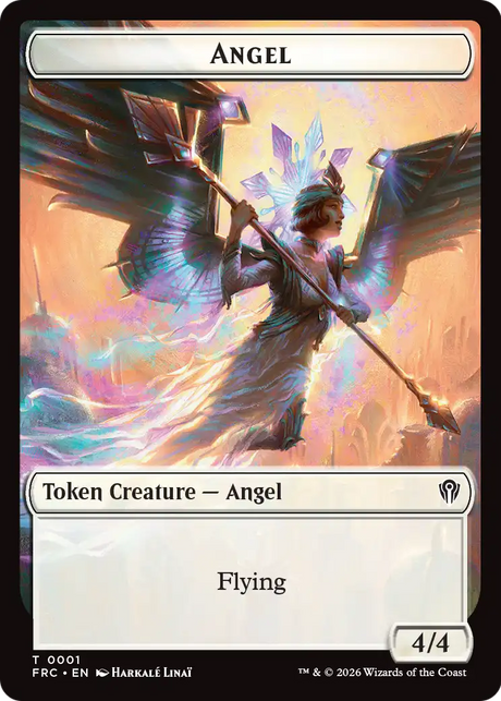 Magic: The Gathering - Angel Token - Reality Fracture Commander Tokens