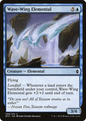 Magic: The Gathering - Wave-Wing Elemental Foil - Battle for Zendikar