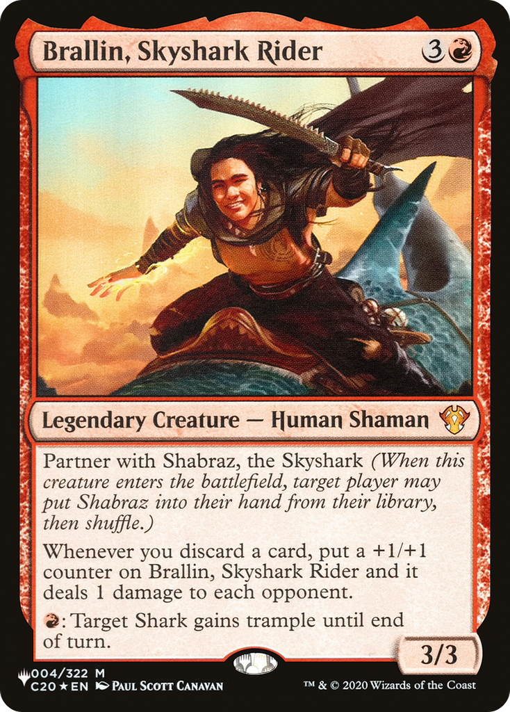 Magic: The Gathering - Brallin, Skyshark Rider - The List