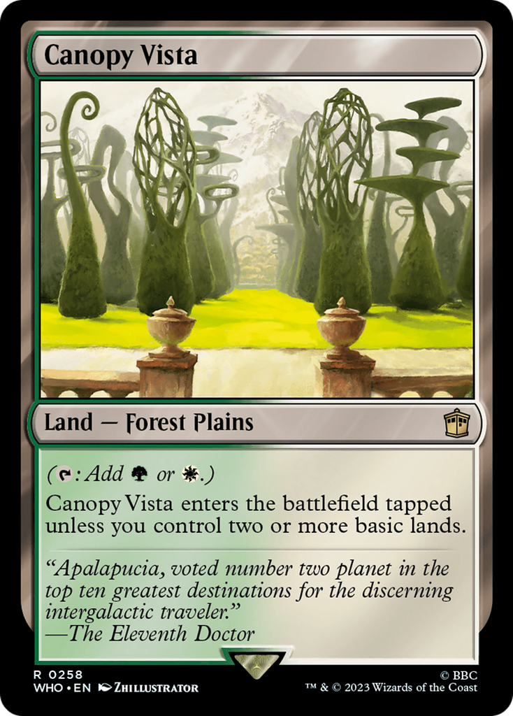 Magic: The Gathering - Canopy Vista - Doctor Who