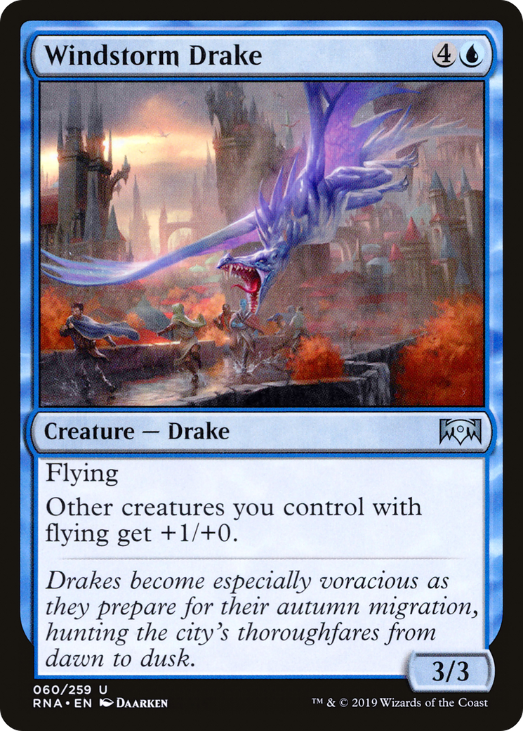 Magic: The Gathering - Windstorm Drake Foil - Ravnica Allegiance