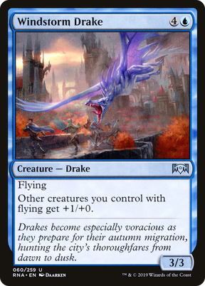 Magic: The Gathering - Windstorm Drake Foil - Ravnica Allegiance