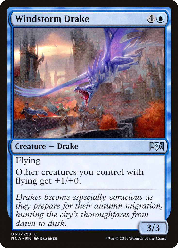 Magic: The Gathering - Windstorm Drake Foil - Ravnica Allegiance