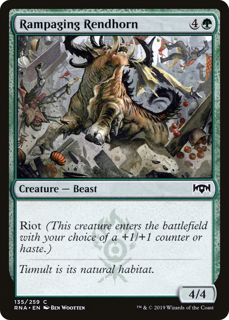 Magic: The Gathering - Rampaging Rendhorn Foil - Ravnica Allegiance