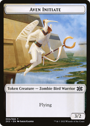 Magic: The Gathering - Aven Initiate Token - Double Masters 2022 Tokens