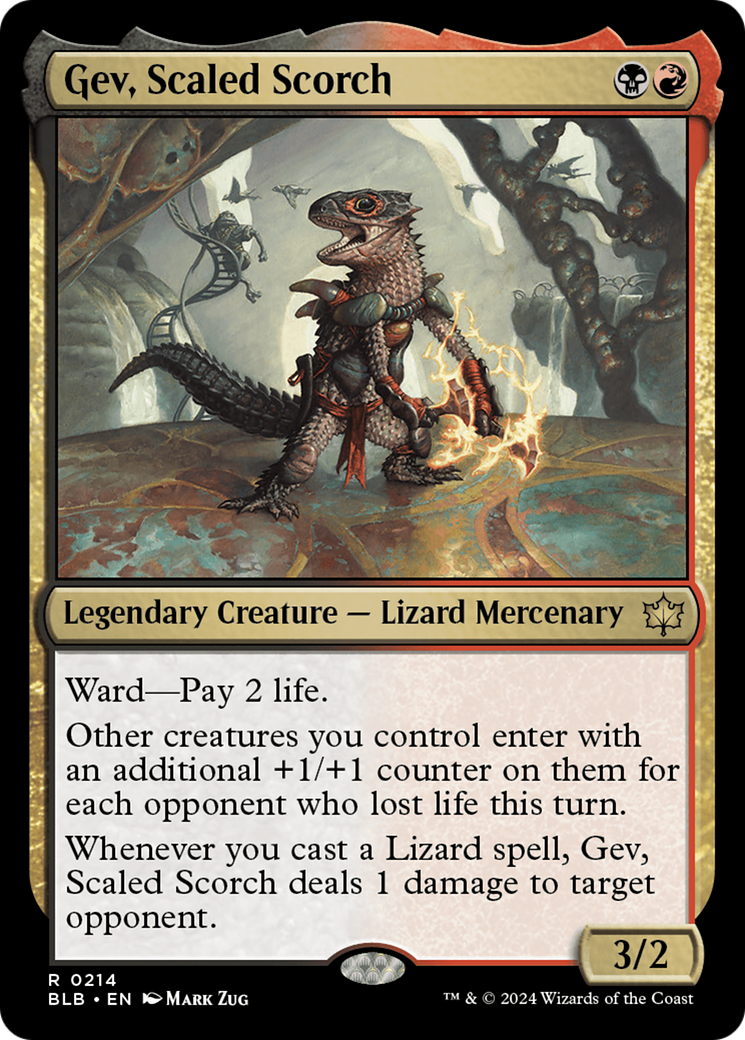 Magic: The Gathering - Gev, Scaled Scorch Foil - Bloomburrow