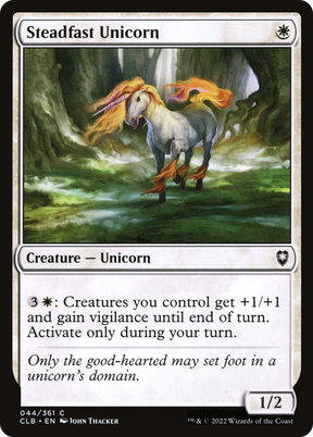 Magic: The Gathering - Steadfast Unicorn - Commander Legends: Battle for Baldur's Gate