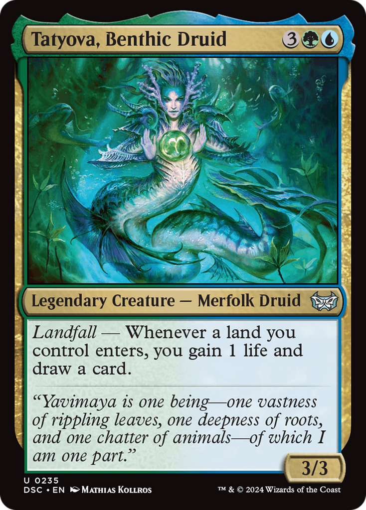 Magic: The Gathering - Tatyova, Benthic Druid - Duskmourn: House of Horror Commander