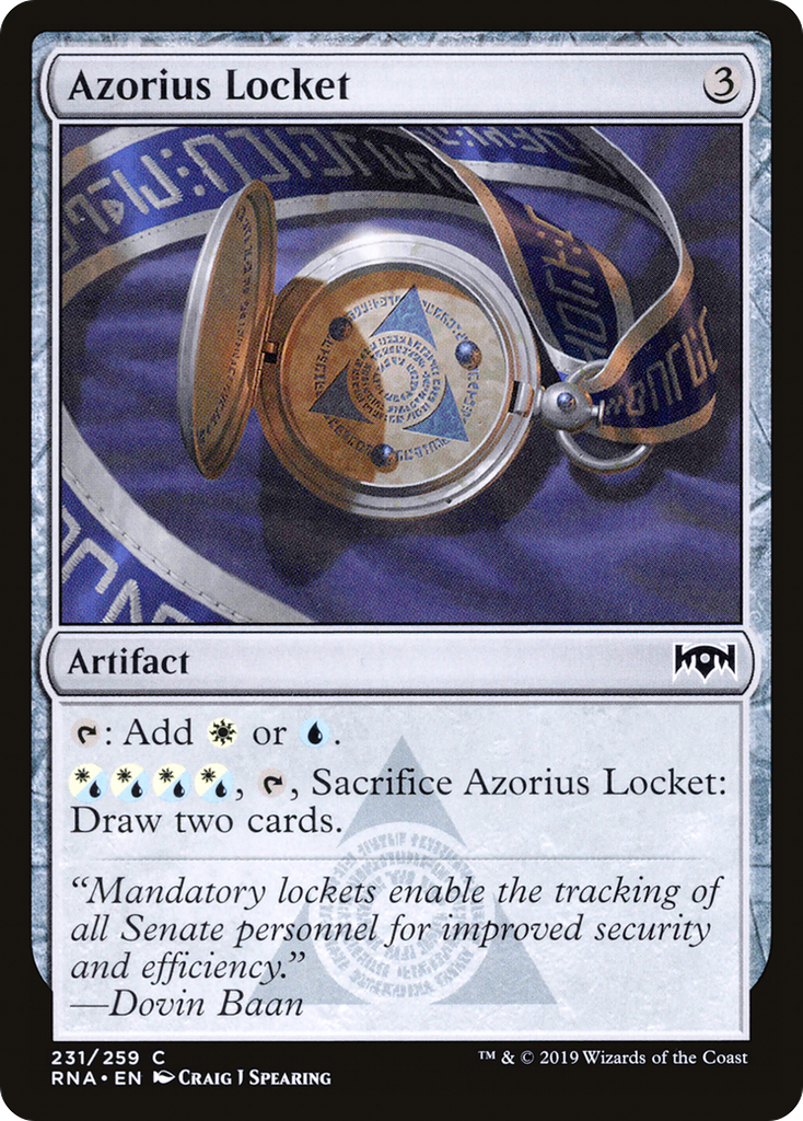 Magic: The Gathering - Azorius Locket Foil - Ravnica Allegiance