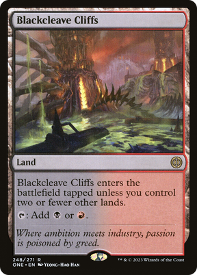 Magic: The Gathering - Blackcleave Cliffs Foil - Phyrexia: All Will Be One