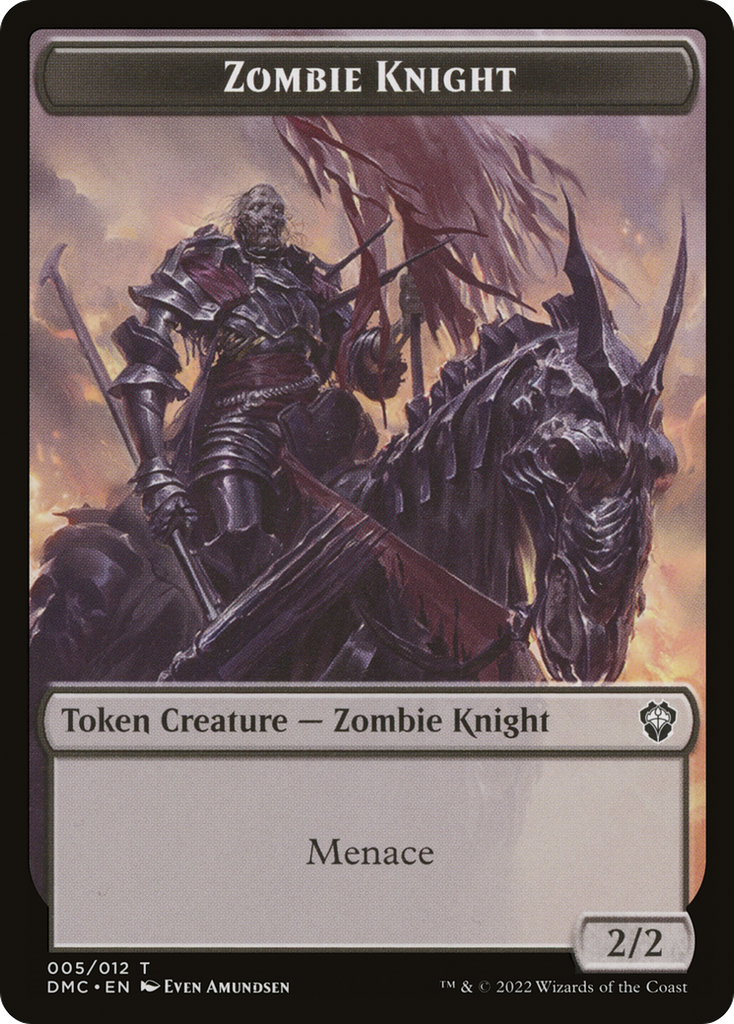 Magic: The Gathering - Zombie Knight Token - Dominaria United Commander Tokens