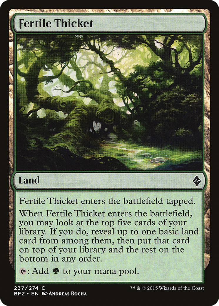 Magic: The Gathering - Fertile Thicket Foil - Battle for Zendikar