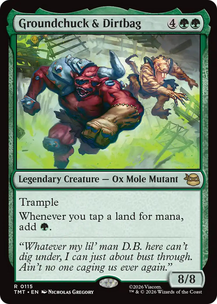 Magic: The Gathering - Groundchuck & Dirtbag Foil - Teenage Mutant Ninja Turtles