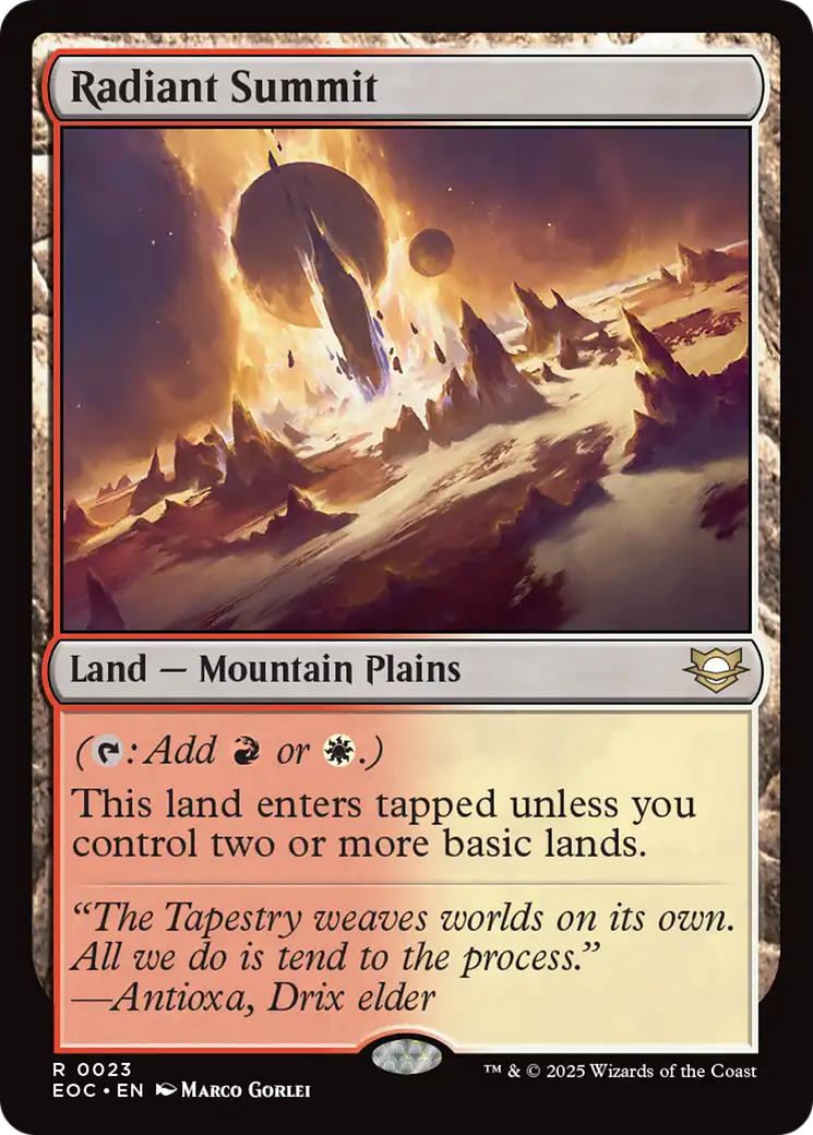 Magic: The Gathering - Radiant Summit - Edge of Eternities Commander