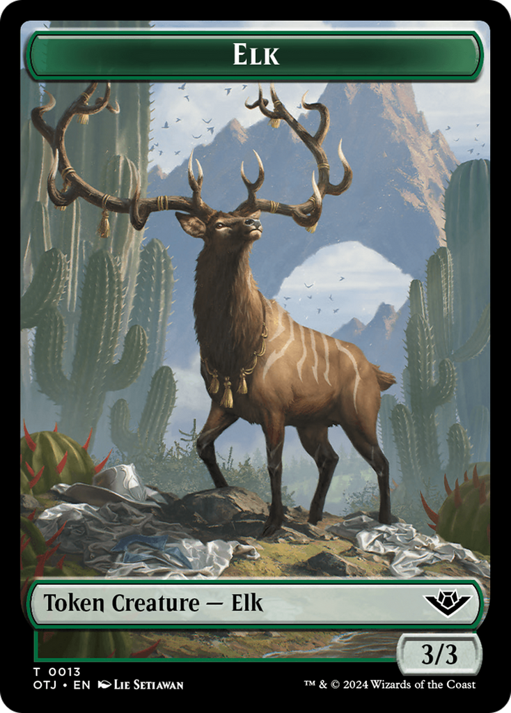 Magic: The Gathering - Elk Token - Outlaws of Thunder Junction Tokens