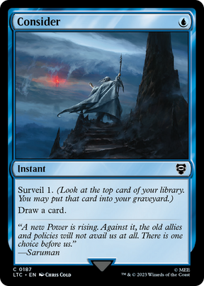 Magic: The Gathering - Consider - Tales of Middle-earth Commander