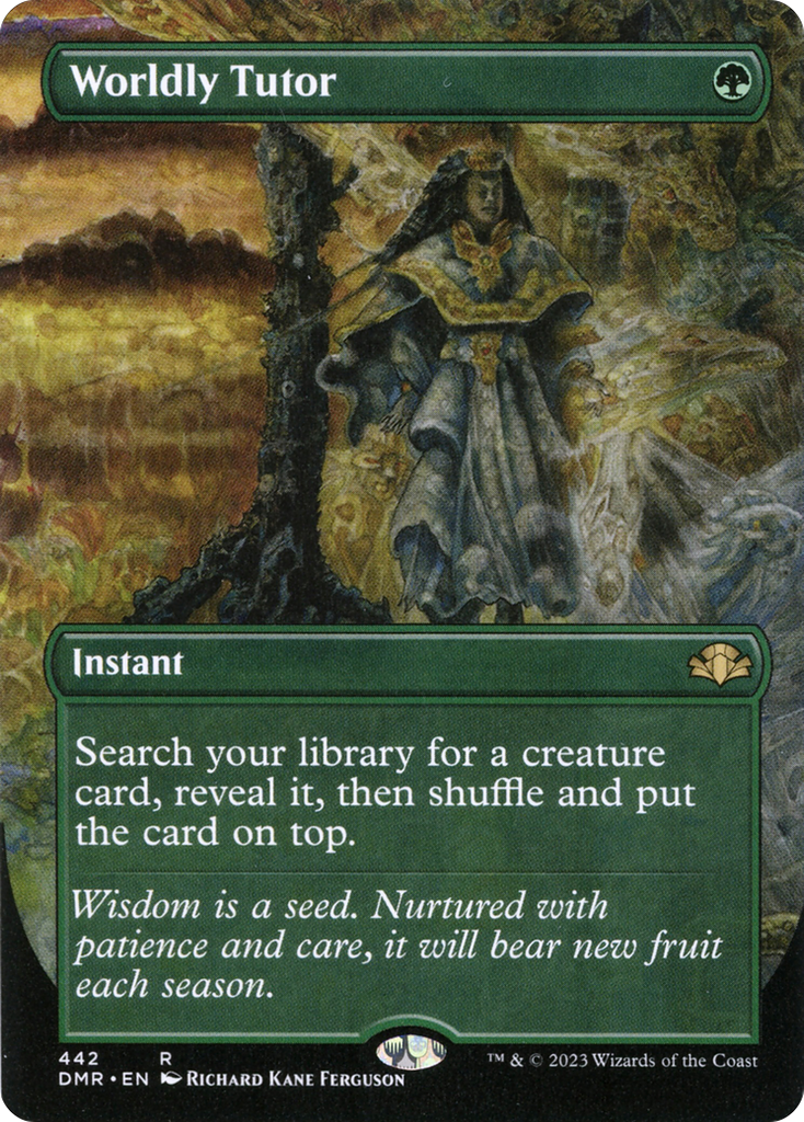 Magic: The Gathering - Worldly Tutor Foil - Dominaria Remastered