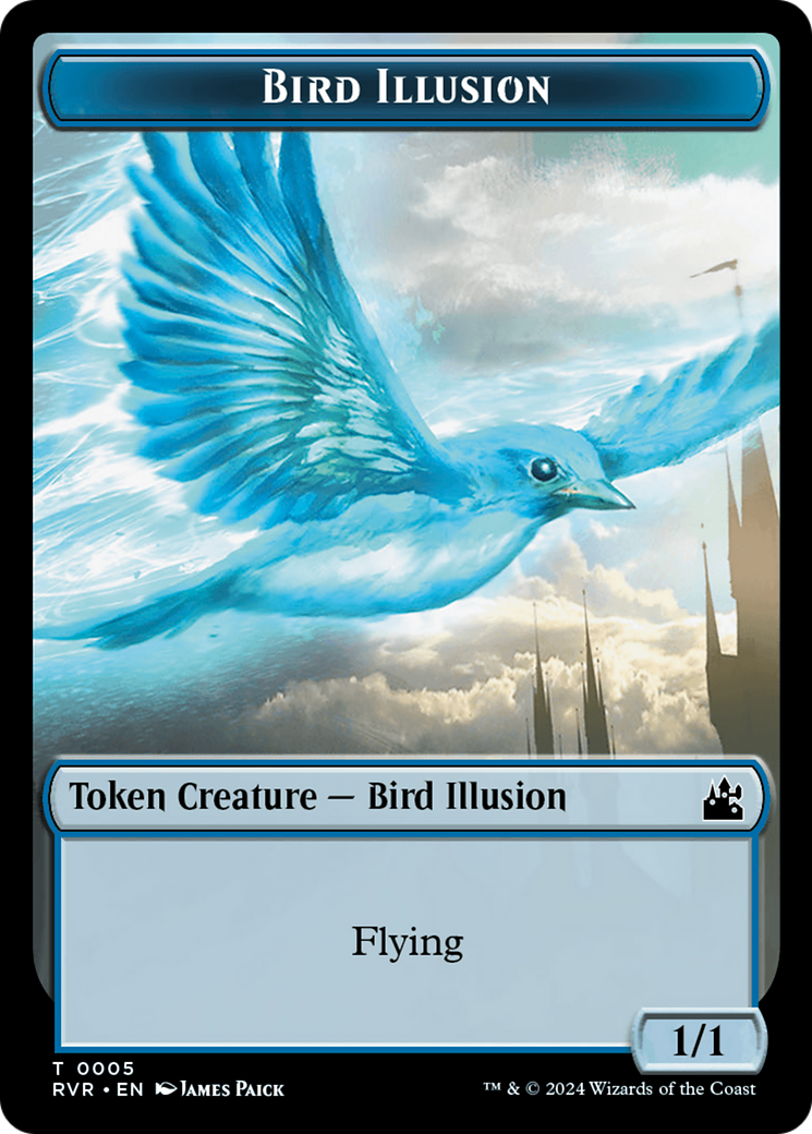 Magic: The Gathering - Bird Illusion Token - Ravnica Remastered Tokens