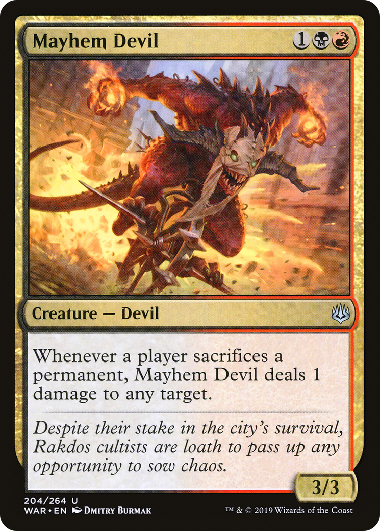 Magic: The Gathering - Mayhem Devil Foil - War of the Spark