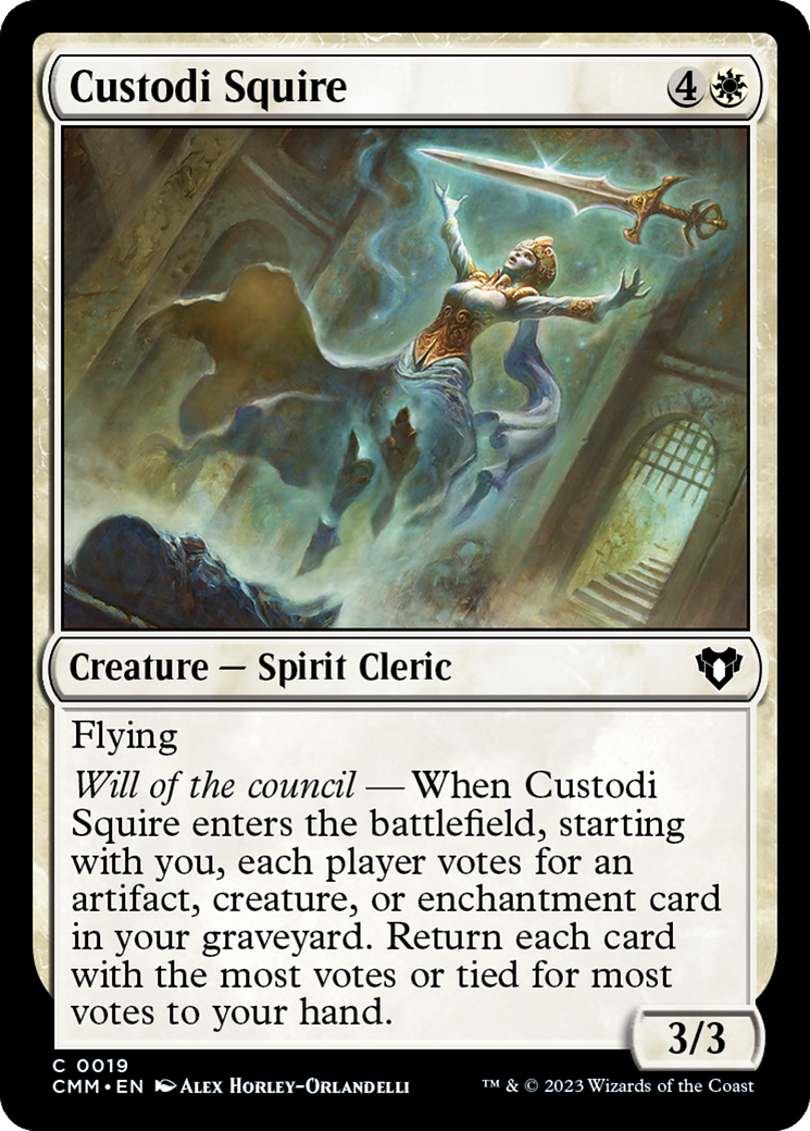 Magic: The Gathering - Custodi Squire Foil - Commander Masters
