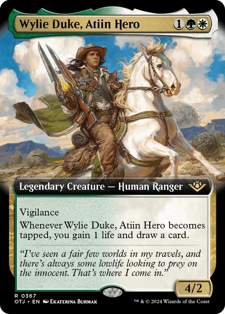 Magic: The Gathering - Wylie Duke, Atiin Hero Foil - Outlaws of Thunder Junction