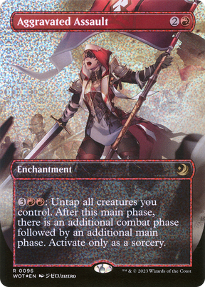 Magic: The Gathering - Aggravated Assault Foil - Wilds of Eldraine: Enchanting Tales