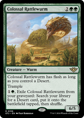 Magic: The Gathering - Colossal Rattlewurm Foil - Outlaws of Thunder Junction