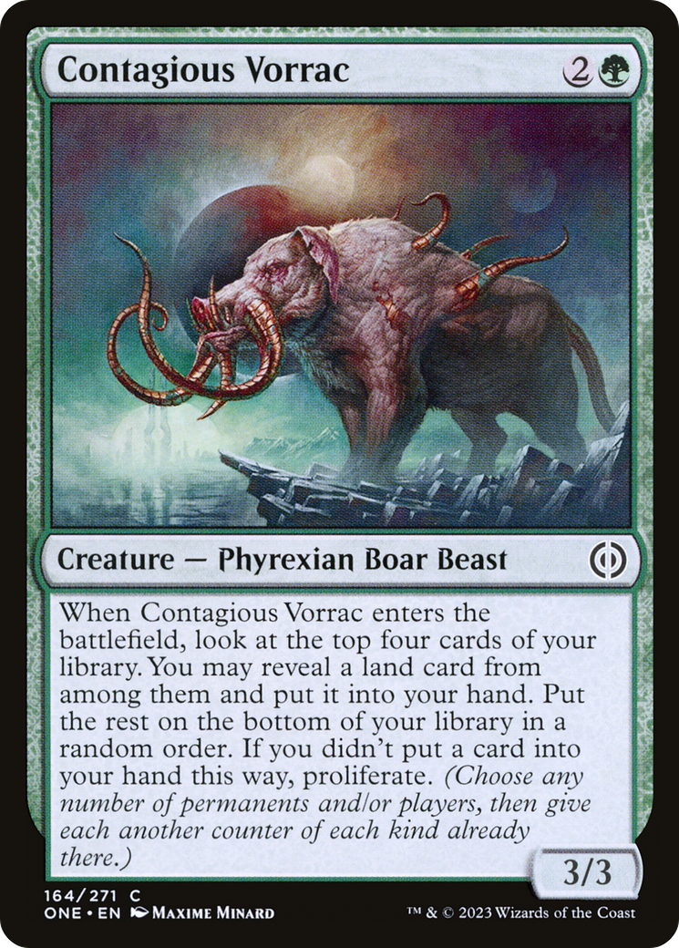 Magic: The Gathering - Contagious Vorrac Foil - Phyrexia: All Will Be One