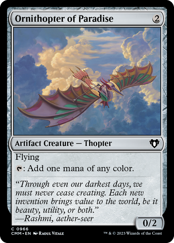 Magic: The Gathering - Ornithopter of Paradise - Commander Masters