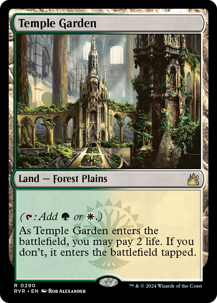 Magic: The Gathering - Temple Garden Foil - Ravnica Remastered