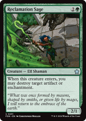 Magic: The Gathering - Reclamation Sage Foil - Foundations