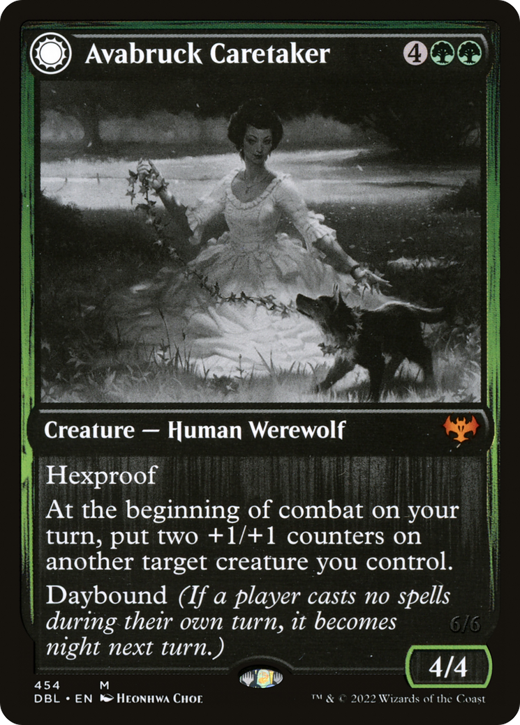 Magic: The Gathering - Avabruck Caretaker // Hollowhenge Huntmaster Foil - Innistrad: Double Feature
