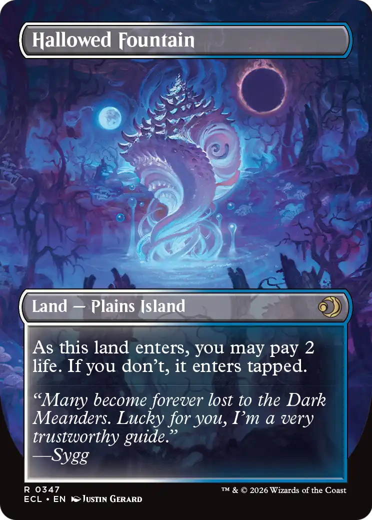 Magic: The Gathering - Hallowed Fountain // Hallowed Fountain Foil - Lorwyn Eclipsed