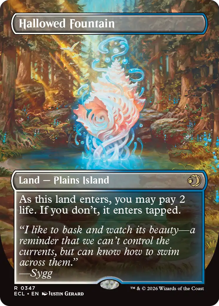 Magic: The Gathering - Hallowed Fountain // Hallowed Fountain Foil - Lorwyn Eclipsed