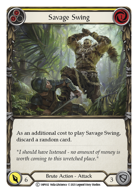 Flesh and Blood - Savage Swing (Yellow) - History Pack 1