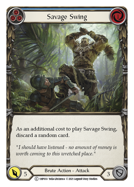 Flesh and Blood - Savage Swing (Blue) - History Pack 1