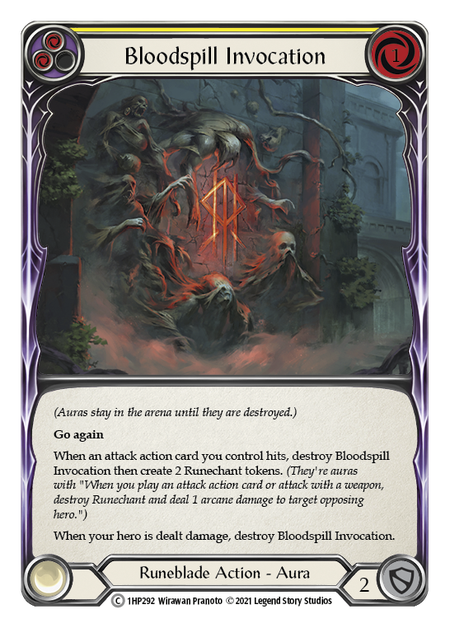 Flesh and Blood - Bloodspill Invocation (Yellow) - History Pack 1