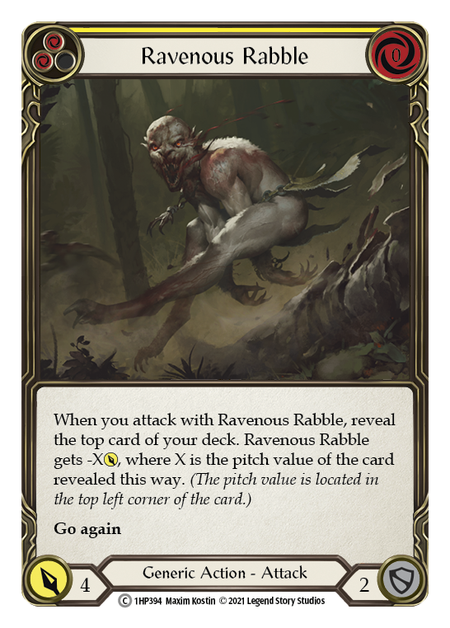 Flesh and Blood - Ravenous Rabble (Yellow) - History Pack 1